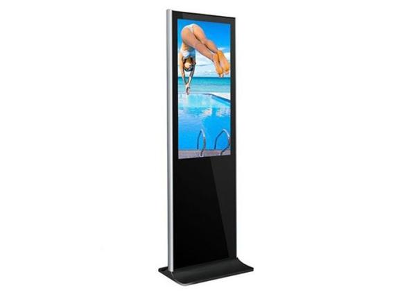 Hotel Floor Standing Digital Signage , High Resolution Bank Advertising Kiosks