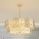 Copper Crystal Hanging Modern Pendant Light Bedroom Fashion D40cm