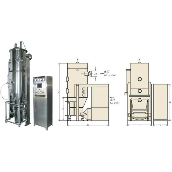 GMP Powder Granules Pellets Fluid Bed Granulation Process For Food Chemical Feedstuff