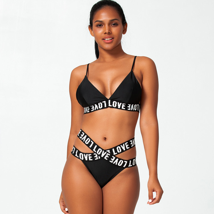 Tiered Layer Tie a Knot Front Top With Low waist Bikini swimsuit high cut