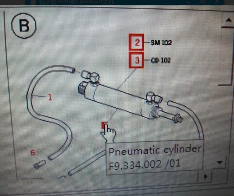 F9.334.002 XL105 SM102 CD102 pneumatic cylinder D16 H50 use for offsetpress