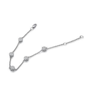 Wholesale Sparkling Elevated 925 Sterling Silver Moissanite Diamond Bracelet Womens from china suppliers