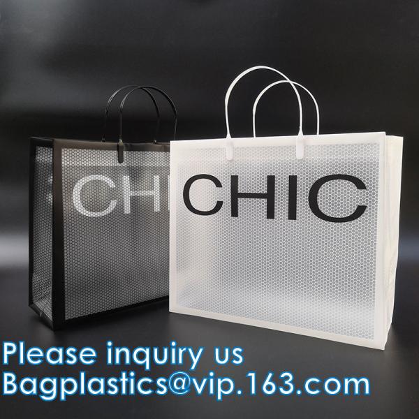 Gift Bag, Promotional Clear Transparent PP Shopping Bag Hard Plastic Bag, Pp