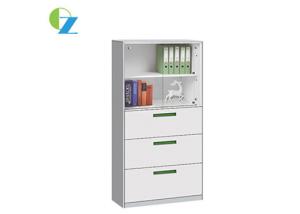 Wholesale 1850mm Height Silm Office Storage Cabinets With Drawers Amd Open Shelf from china suppliers