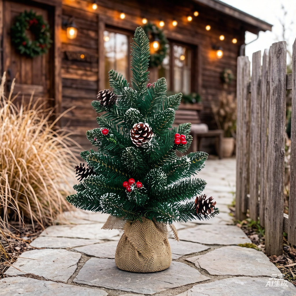 Artificial Pine Needle Christmas Tree Outdoor Modern Plastic Decoration