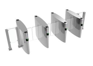 Wholesale Anti Crawling Full Height Turnstile 550mm Channel Sliding Glass SS304 from china suppliers