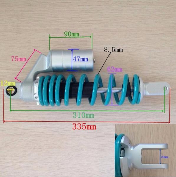 Indonesia Popular Sale Gas Bag Scooter Spring Air Suspension with 310mm central