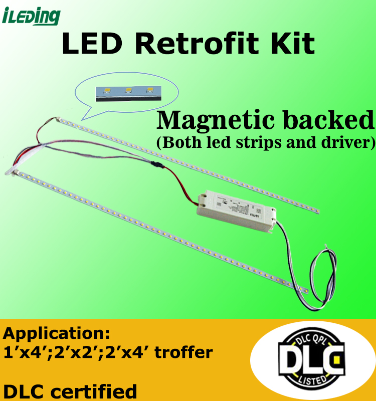 PF 0.998 Magnetic LED Linear Retrofit Kit AC Direct No Driver LED Light for Dimmer Support
