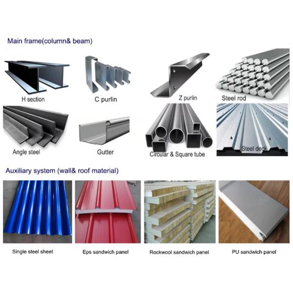 Modern Prefabricated Steel Frame Structure Workshop Assembled Warehouse Construction Steel Building Metal Structure