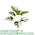 Palm Leaves Artificial Tropical Monstera-84Pcs 6 Kinds Large Small Green Fake
