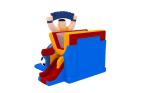 Football Inflatable Bouncer Combo With Slide For Outdoor Kids Castle Jumping