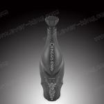 Custom 700ml Matte Black Vodka Glass Bottle For Liquor Spirits Wine