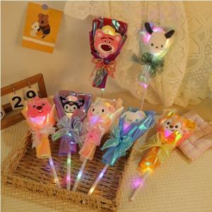Wholesale Childlike Cartoon Flash Fairy Wand Bouquet with Luminous Toys Plush 10x32cm from china suppliers