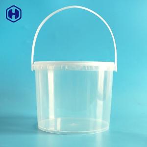 Wholesale Single Handle Transparent Plastic Bucket PP Round Cover Yogurt Packing from china suppliers