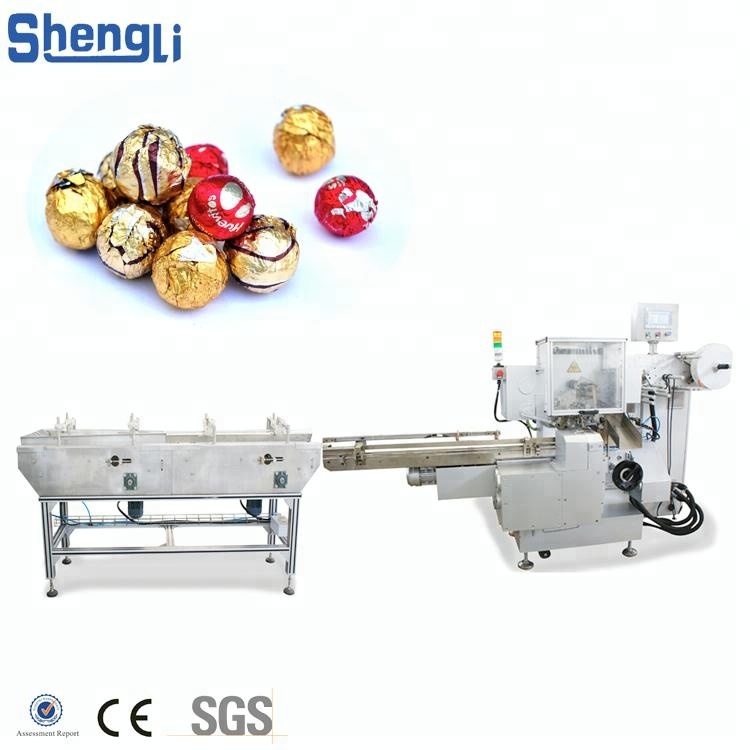 PET Packaging Material 260ppm Horizontal Single Top Twist Chocolate Wrapping Machine