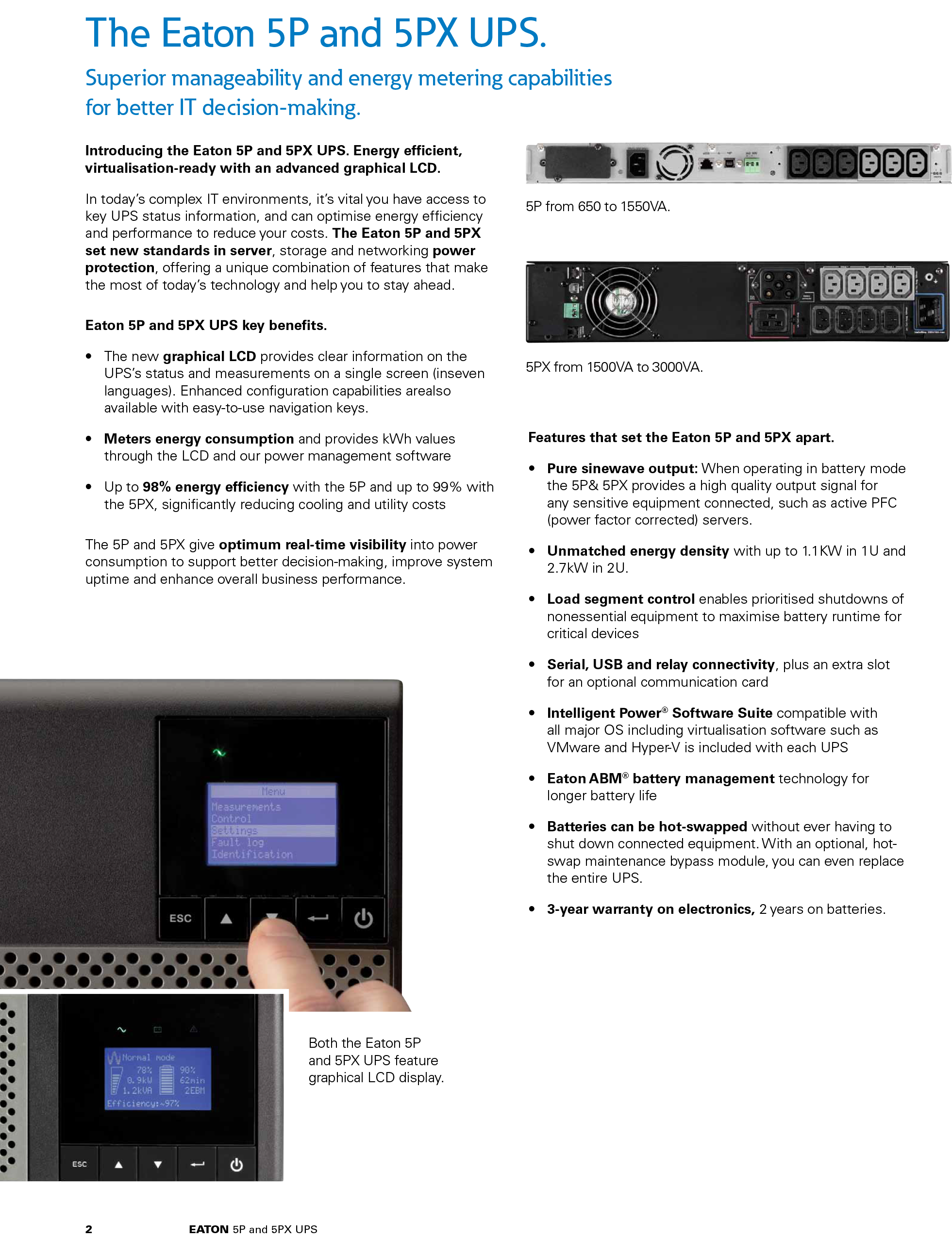 EATON UPS Brand 5P-5PX series 5P 1150VA 230V UPS single phase Line-Interactive for power supply Small and Medium Data Center