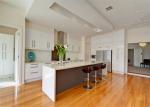 Quartz Countertop Commercial Kitchen Cabinets , L Shaped Kitchen Cupboards