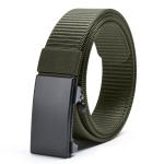 100pcs Men Woven Fabric Belts 130cm Alloy Braided Woven Belt Weaving