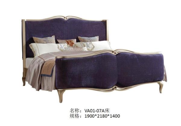 New Classic design of Luxury house furniture Fabric Queen size Bed by Golden
