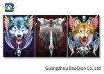 Wall Art Framed Lenticular Poster 3D , Wolf Animal Image Flip Effect PVC / MDP