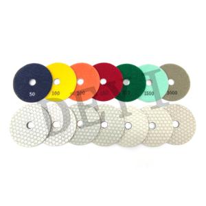 Wholesale Flexible 5 Inch 3 Step Diamond Resin Dry Polishing Pads 125mm from china suppliers