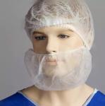 White Food Industry Men 18'' 10gsm Disposable Beard Cover