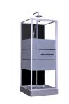 Fashion Pivot Door， Corner Shower Stalls , Square Shower Cabin with Grey acrylic