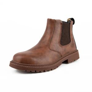 Wholesale Crazy Horse Leather Chelsea Safety Shoes Waterproof Steel Toe Boots Industrial from china suppliers