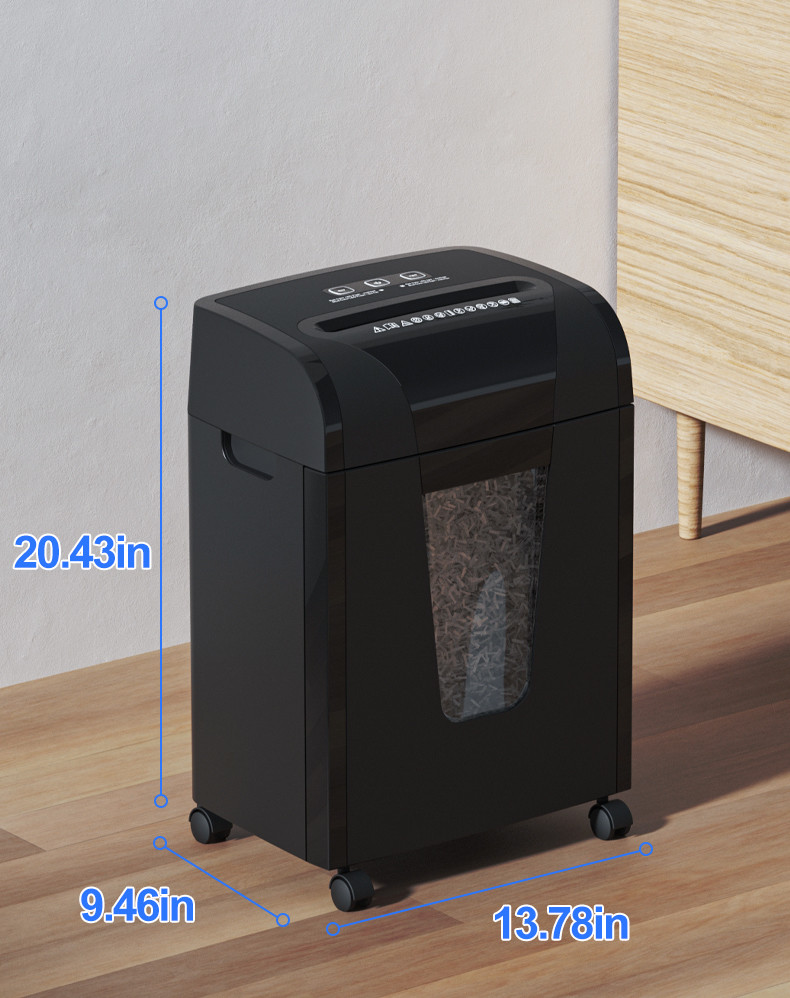 C261P-10 paper shredders running for 45 minutes, 20L bin card level 5 confidential office commercial paper shredder