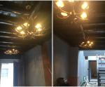 Black antler chandelier Lighting With Lampshade For Coffee Bar Restaurant (WH-AC