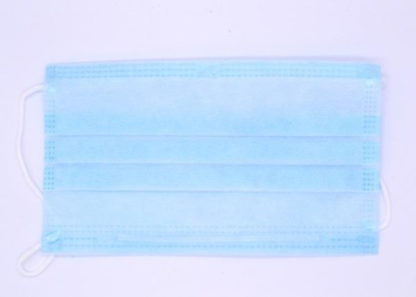 Anti Dust 175*95mm Latex Free 3 Ply Non Woven Face Mask With ISO CE Certificatio
