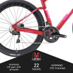 Carbon Fibre SAVA Gravel Bike 160kg Load Capacity With Free Pedals