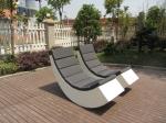 Leisure Fashion White Poly Rattan / Resin Wicker Rocking Chair
