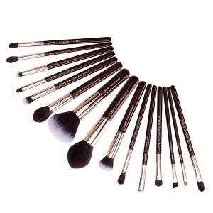 Wholesale Jessup 15pcs Zinfandel Color Natural Hair Makeup Brush Set with Aluminium Ferrule from china suppliers