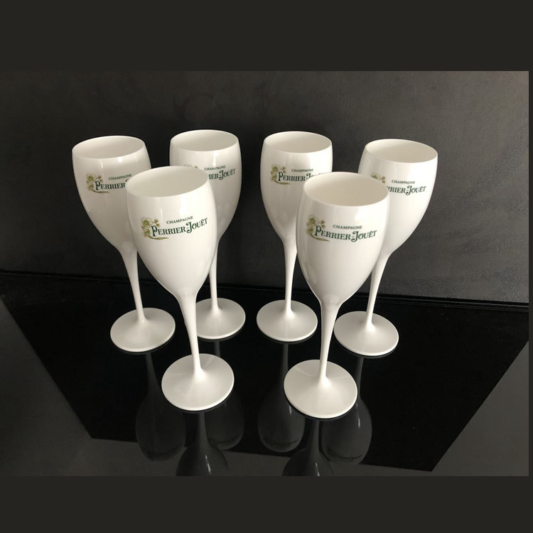 Party Plastic Champagne Flutes Moet Chandon Glass Wine Drinkware Black Red 2 Color