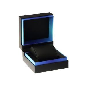 Wholesale Custom Plastic Watch Box Black + Blue Twist Packaging Box For Presentation Gift from china suppliers