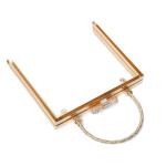 Alalamu Box Metal Clutch Purse Frame Rustproof Durable 18.5×16cm