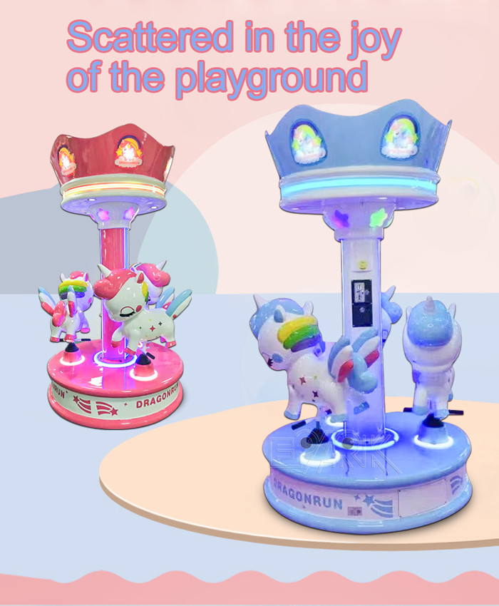 Children Animal Mini Merry Go Round Carousel 220V 50HZ