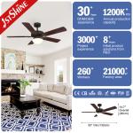Residential 52" LED Ceiling Fan with MDF Plastic Blades and Light