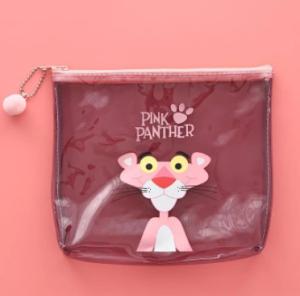 Wholesale Logo Printing Pink PVC Transparent Bag , Cute Plastic Travel Makeup Zip Bag from china suppliers