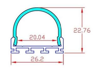 Wholesale Waterproof 2m length LED aluminum extrusion profiles A2623 for LED Strips for shops stores mall from china suppliers