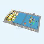 Amusement Aqua Park Pool Toys Water Spray Play Sport Equipment Playground Slides