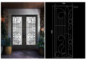 Wholesale Professional Wrought Iron Glass Inlaid Door Glass For Building Sound Insulation from china suppliers