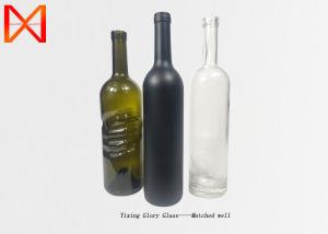 Wholesale Unique Shaped Empty Super Flint Glass Bottles , Glass Beverage Bottles High Transparancy from china suppliers