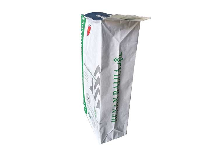 Block Bottom Valve Paper Bags Waterproof Bio Degradable Eco Friendly Pollution Free
