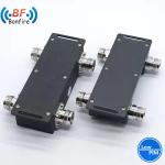 Black 4.3/10-Female RF Hybrid Combiner 698-3800MHz 2X2 3dB Hybrid Coupler for