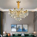 Luxury Crystal Chandelier For Living Room Led Gold basket empire crystal