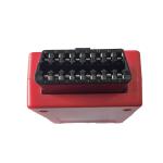 Female Red Car Diagnostic Adapter , Automotive OBD Connector Adapter