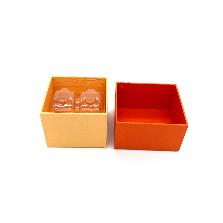 Lovely Orange Kraft Paper Macaron Packaging Box Recyclable UV Coating 2pcs