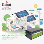 12.8v 200ah 12V LiFePO4 Battery IP65 high cycle life battery For Solar Home
